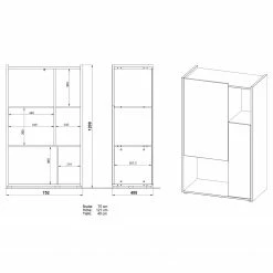 Germania Aktenschrank GW-Indianapolis II - Eiche Navarra Dekor / Weiß -BÜROMÖBEL Verkaufsgeschäft 1000296424 211103 162254000514 SKETCH DETAILS P000000001000296424 sketch