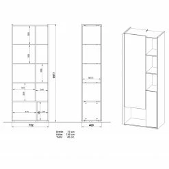 Germania Aktenschrank GW-Indianapolis - Eiche Navarra Dekor / Weiß -BÜROMÖBEL Verkaufsgeschäft 1000296428 211103 162254000522 SKETCH DETAILS P000000001000296428 sketch