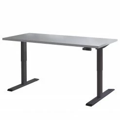 Furnitive Büroset Avin XVI (6-teilig) - (Höhenverstellbar) - Lichtgrau / Hochglanz Anthrazit -BÜROMÖBEL Verkaufsgeschäft 1000297159 211008 13251100194 DETAILS P000000001000297159