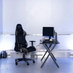 Fredriks LED Gaming Tisch Evinston - Schwarz -BÜROMÖBEL Verkaufsgeschäft 1000297637 211007 08054500060 MOOD DETAILS P000000001000297637 mood