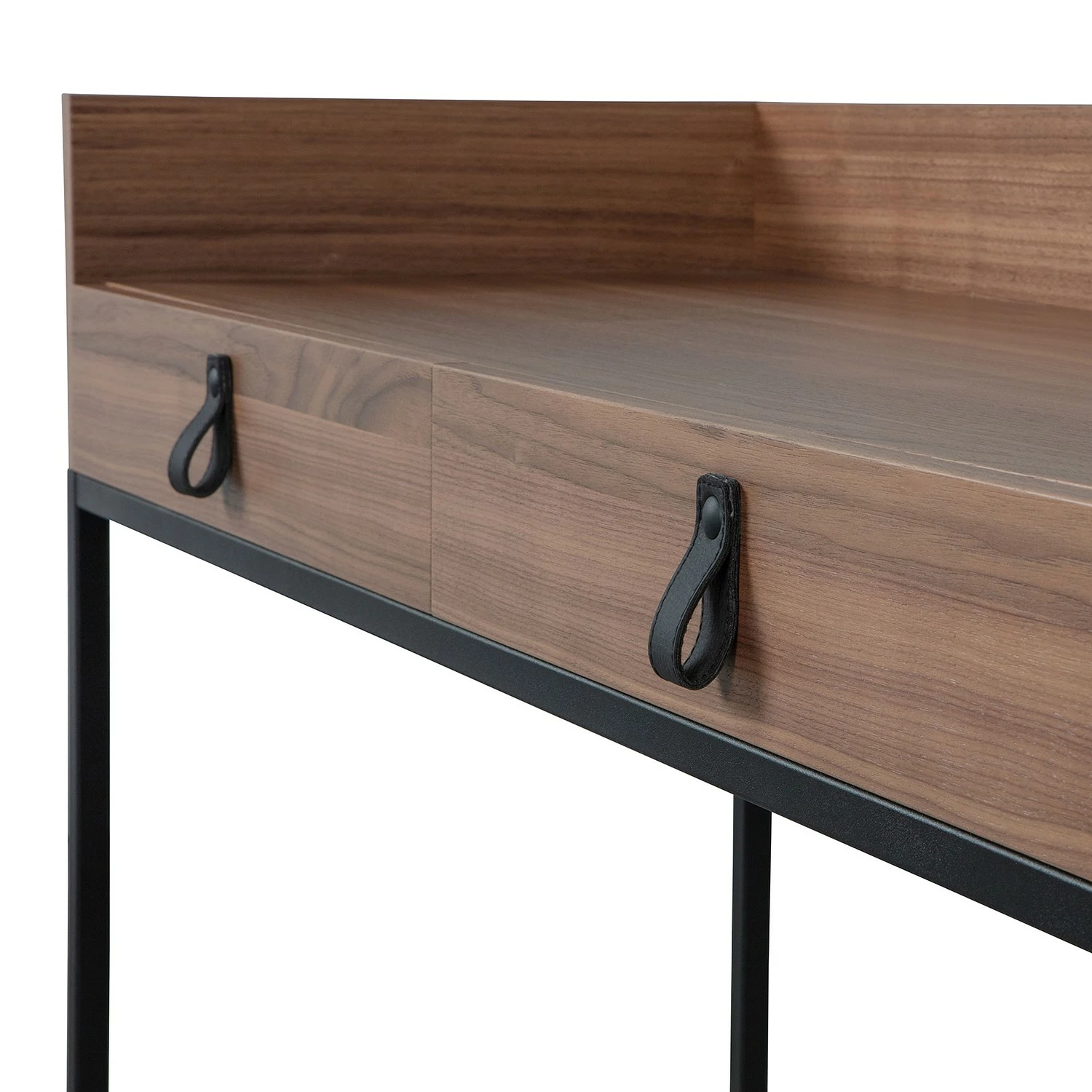 Fredriks Schreibtisch Boonton - Echtholz furniert / Metall - Walnuss / Schwarz 8 Fredriks Schreibtisch Boonton - Echtholz furniert / Metall - Walnuss / Schwarz – Bild 6