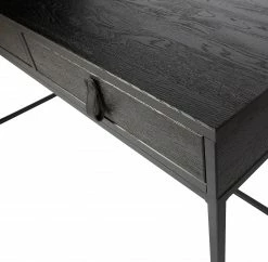 Fredriks Schreibtisch Sion - Esche massiv / Metall - Schwarz -BÜROMÖBEL Verkaufsgeschäft 1000299508 211011 084544000166 DETAILS P000000001000299508