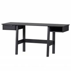 Fredriks Schreibtisch Tewin - Kiefer massiv - Schwarz