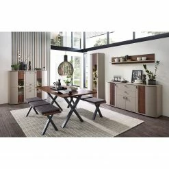 Loftscape Sideboard Saida - Kaschmir / Nussbaum Dekor -BÜROMÖBEL Verkaufsgeschäft 1000300942 211020 13343500039 MOOD DETAILS P000000001000300942 mood