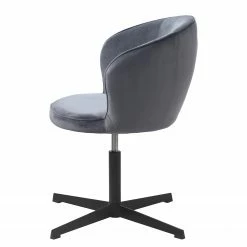 Red Living Bürodrehstuhl Cheia II - Samt / Eisen - Grau / Schwarz -BÜROMÖBEL Verkaufsgeschäft 1000303610 211117 16474000140 DETAILS P000000001000303610