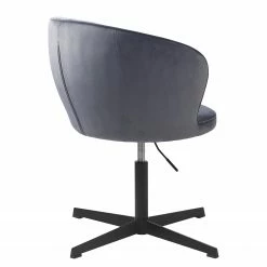 Red Living Bürodrehstuhl Cheia II - Samt / Eisen - Grau / Schwarz -BÜROMÖBEL Verkaufsgeschäft 1000303610 211117 16474000142 DETAILS P000000001000303610