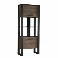 Red Living Regal Norddal III - Nussbaum Dekor / Schwarz -BÜROMÖBEL Verkaufsgeschäft 1000304809 211027 10495700083 DETAILS P000000001000304809