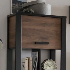 Red Living Regal Norddal III - Nussbaum Dekor / Schwarz -BÜROMÖBEL Verkaufsgeschäft 1000304809 211027 104958000116 DETAILS P000000001000304809