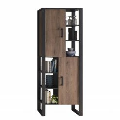 Red Living Regal Norddal I - Nussbaum Dekor / Schwarz -BÜROMÖBEL Verkaufsgeschäft 1000304812 211027 104959000100 DETAILS P000000001000304812