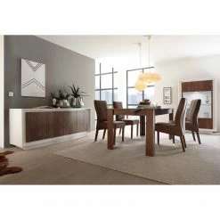 LC Spa Sideboard Forenza - Nussbaum Dekor / Weiß -BÜROMÖBEL Verkaufsgeschäft 1000306547 211122 150911000107 DETAILS P000000001000306547