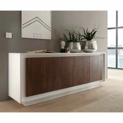 LC Spa Sideboard Forenza - Nussbaum Dekor / Weiß -BÜROMÖBEL Verkaufsgeschäft 1000306547 211122 15091400088 MOOD DETAILS P000000001000306547 mood