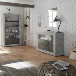 LC Spa Kommode Urbino - Anthrazit / Hellgrau -BÜROMÖBEL Verkaufsgeschäft 1000306551 211122 15085300086 DETAILS P000000001000306551