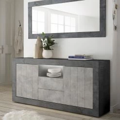 LC Spa Sideboard Urbino I - Hellgrau / Dunkelgrau -BÜROMÖBEL Verkaufsgeschäft 1000306556 211122 15085200067 DETAILS P000000001000306556