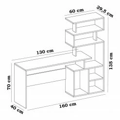 Loftscape Schreibtisch-Kombination Kamion - Weiß -BÜROMÖBEL Verkaufsgeschäft 1000306565 211115 134940000514 SKETCH DETAILS P000000001000306565 sketch
