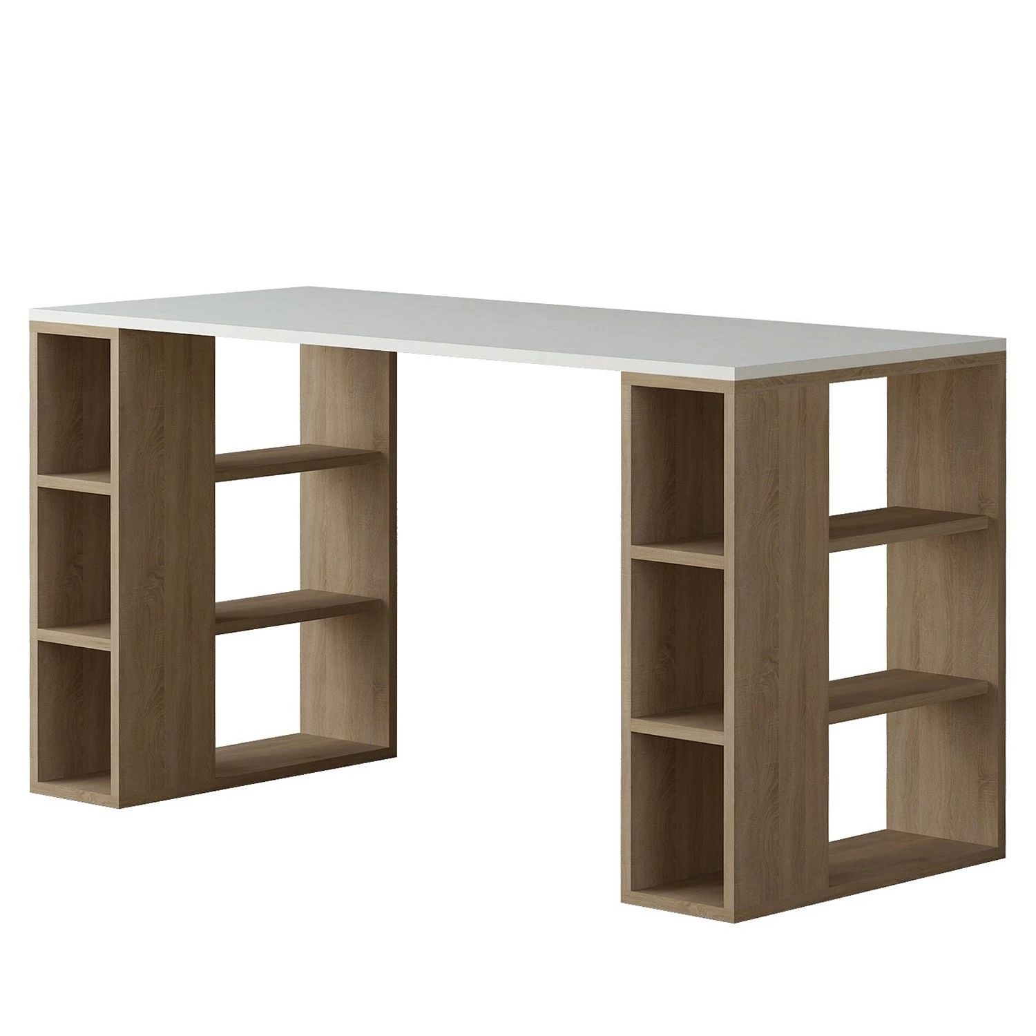 Loftscape Schreibtisch Leech - Weiß / Eiche Dekor 3 Loftscape Schreibtisch Leech - Weiß / Eiche Dekor