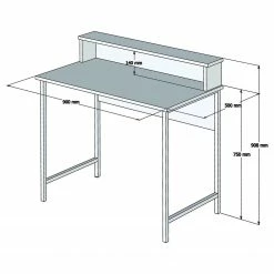 Red Living Schreibtisch Lameras - Weiß -BÜROMÖBEL Verkaufsgeschäft 1000306570 211115 134942000517 SKETCH DETAILS P000000001000306570 sketch