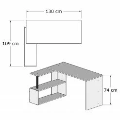 Loftscape Eckschreibtisch Kabu - Weiß -BÜROMÖBEL Verkaufsgeschäft 1000306574 211115 135024000581 SKETCH DETAILS P000000001000306574 sketch