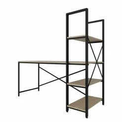 Red Living Schreibtisch-Kombination Living - Eiche Dekor / Schwarz -BÜROMÖBEL Verkaufsgeschäft 1000306594 211115 135034000127 DETAILS P000000001000306594