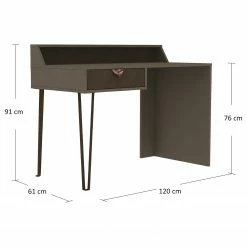 Red Living Schreibtisch Livaro - Vintage Sand / Dunkelbraun -BÜROMÖBEL Verkaufsgeschäft 1000306605 211115 13521600752 SKETCH DETAILS P000000001000306605 sketch