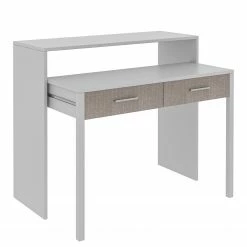 Loftscape Schreibtisch Lavos - (ausziehbar) Weiß / Creme -BÜROMÖBEL Verkaufsgeschäft 1000306611 211115 13520100259 DETAILS P000000001000306611