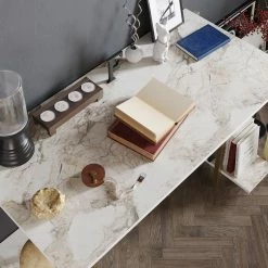 Red Living Schreibtisch Hasselt - Marmor Weiß Dekor -BÜROMÖBEL Verkaufsgeschäft 1000306620 211115 13521800284 DETAILS P000000001000306620