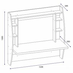 Loftscape Wandschreibtisch Jenner - Weiß -BÜROMÖBEL Verkaufsgeschäft 1000306649 211115 13541300913 SKETCH DETAILS P000000001000306649 sketch