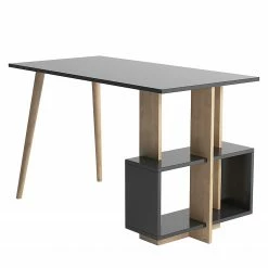 Norrwood Schreibtisch Dassow - Anthrazit / Eiche Dekor