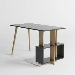 Norrwood Schreibtisch Dassow - Anthrazit / Eiche Dekor -BÜROMÖBEL Verkaufsgeschäft 1000306652 211115 13544600491 DETAILS P000000001000306652