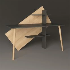 Norrwood Schreibtisch-Set Deering (2-teilig) - Anthrazit / Eiche -BÜROMÖBEL Verkaufsgeschäft 1000306656 211115 13543900479 DETAILS P000000001000306656