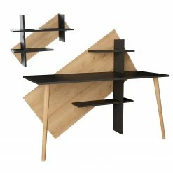 Norrwood Schreibtisch-Set Deering (2-teilig) - Anthrazit / Eiche