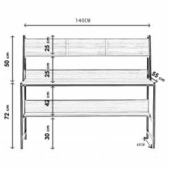 Red Living Schreibtisch Clomeo - Walnuss Dekor -BÜROMÖBEL Verkaufsgeschäft 1000306657 211115 13543400942 SKETCH DETAILS P000000001000306657 sketch
