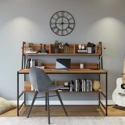 Red Living Schreibtisch Clomeo - Walnuss Dekor -BÜROMÖBEL Verkaufsgeschäft 1000306657 211115 13553800548 MOOD DETAILS P000000001000306657 mood