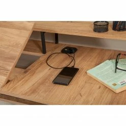 Red Living Schreibtisch Liroi - Kiefer Dekor / Schwarz -BÜROMÖBEL Verkaufsgeschäft 1000306672 211115 13551400530 DETAILS P000000001000306672