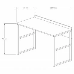 Red Living Schreibtisch Lasy - Weiß -BÜROMÖBEL Verkaufsgeschäft 1000306677 211115 13550200980 SKETCH DETAILS P000000001000306677 sketch