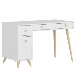 Norrwood Schreibtisch Cusse - Weiß / Eiche Dekor