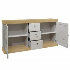 Ridgevalley Sideboard Maiossa I - Pinie Weiß Dekor / Eiche Navarra Dekor -BÜROMÖBEL Verkaufsgeschäft 1000307115 211109 164717000104 DETAILS P000000001000307115