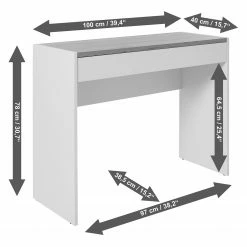 Jahnke Schreibtisch ML C 100 - Wildeiche Dekor / Weiß -BÜROMÖBEL Verkaufsgeschäft 1000307841 211109 135124000535 SKETCH DETAILS P000000001000307841 sketch