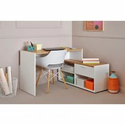 Jahnke Eckschreibtisch ML C 140 E - Wildeiche Dekor / Weiß -BÜROMÖBEL Verkaufsgeschäft 1000307856 211109 13512100047 MOOD DETAILS P000000001000307856 mood