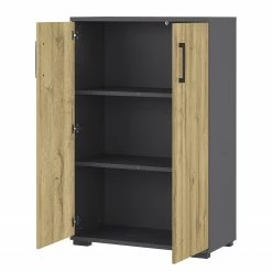 Germania Aktenschrank GW-Profi 2.0 I - Eiche Grandson Dekor / Graphit -BÜROMÖBEL Verkaufsgeschäft 1000307874 211109 16164000130 DETAILS P000000001000307874