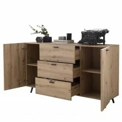 Ars Natura Sideboard Dorchester - Eiche Artisan Dekor -BÜROMÖBEL Verkaufsgeschäft 1000309601 211118 06583500058 DETAILS P000000001000309601