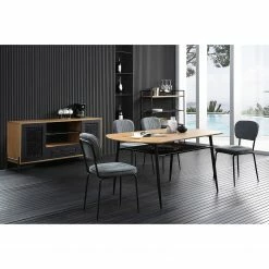 Red Living Sideboard Padbury - Schwarz / Eiche Dekor -BÜROMÖBEL Verkaufsgeschäft 1000310550 211125 11183700160 MOOD DETAILS P000000001000310550 mood