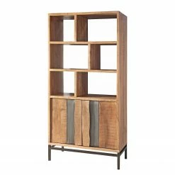 Ars manufacti Büroset Domme (4-teilig) - Akazie massiv / Eisen - Akazie / Anthrazit -BÜROMÖBEL Verkaufsgeschäft 1000310605 211117 16461200054 DETAILS P000000001000310605