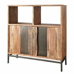 Ars manufacti Büroset Domme (3-teilig) - Akazie massiv / Eisen - Akazie / Anthrazit -BÜROMÖBEL Verkaufsgeschäft 1000310606 211117 16463300058 DETAILS P000000001000310606