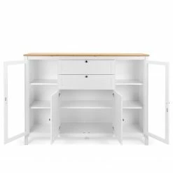 Ridgevalley Sideboard Bombita II - Weiß / Eiche Artisan Dekor -BÜROMÖBEL Verkaufsgeschäft 1000310614 211118 060556000110 DETAILS P000000001000310614