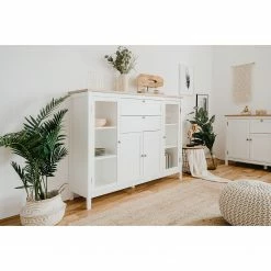 Ridgevalley Sideboard Bombita II - Weiß / Eiche Artisan Dekor -BÜROMÖBEL Verkaufsgeschäft 1000310614 211118 06055600067 MOOD DETAILS P000000001000310614 mood