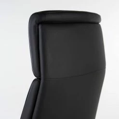 Fredriks Bürostuhl Weld - Echtleder / Walnuss Furnier / Metall - Schwarz / Walnuss / Aluminium -BÜROMÖBEL Verkaufsgeschäft 1000310647 220826 035 DETAILS P000000001000310647