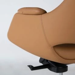 Fredriks Bürostuhl Zore - Kunstleder / Metall - Cognac / Aluminium -BÜROMÖBEL Verkaufsgeschäft 1000310651 220826 038 DETAILS P000000001000310651