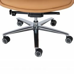 Fredriks Bürostuhl Zore - Kunstleder / Metall - Cognac / Aluminium -BÜROMÖBEL Verkaufsgeschäft 1000310651 220826 043 DETAILS P000000001000310651