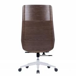 Fredriks Bürostuhl Zuma - Echtleder / Walnuss Furnier / Metall - Creme / Walnuss / Aluminium -BÜROMÖBEL Verkaufsgeschäft 1000310662 220509 050 DETAILS P000000001000310662