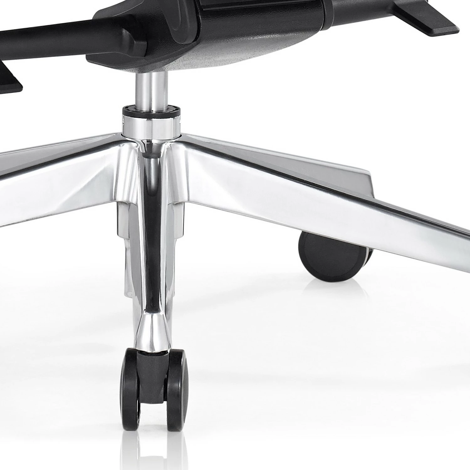 Fredriks Bürostuhl Lavaur - Kunstleder / Aluminium - Schwarz / Silber 8 Fredriks Bürostuhl Lavaur - Kunstleder / Aluminium - Schwarz / Silber – Bild 6